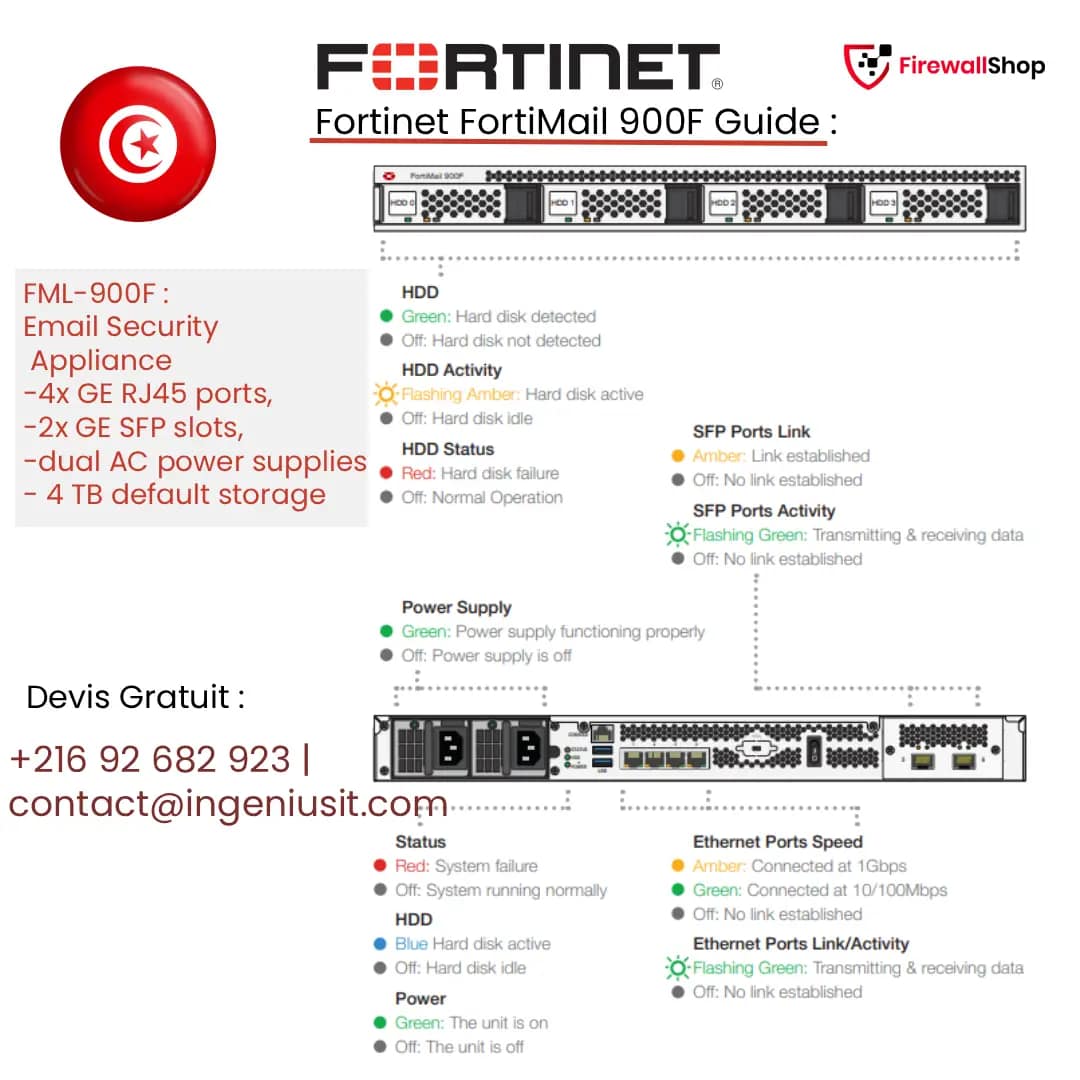 Fortinet FortiMail 400F Tunisie